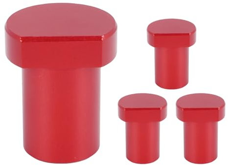 Agwuoetr 4-Teiliger Holzbearbeitungsbankhund, Aluminiumlegierung, Werkbankpflock, T-Schiene, Hobelstopp, Positionierung, Hobelstopfen für Hundeloch (20 Mm)