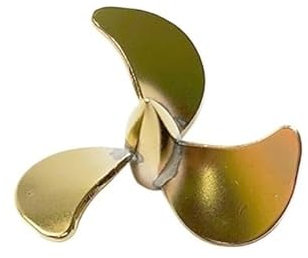 Hélice tripale Droite en Laiton de 32 mm for sous-Marins radiocommandés, Trou d'arbre M3, modèle réduit (1 pièce)