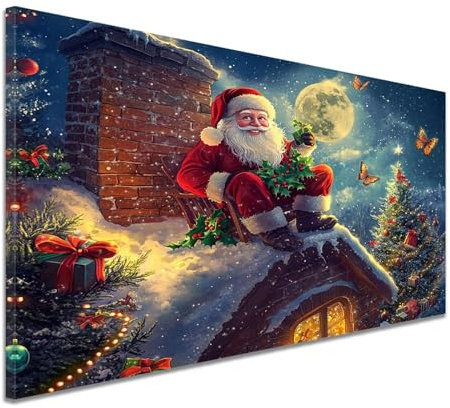 Christmas Paint by Numbers Man Paint by Numbers Kits, Hobbies for Adults Women Children Beginners Easy DIY for Kids 6-12 Colored Canvas Oil Painting Adult Crafts Kits, Gift Wall Decor 70x90cm y-1240