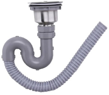 LIFKOME 1Stück Waschbecken Abflussrohr Flexibles Kanalrohr mit Gummidichtungen Hochwertiges Abfluss System für Bad Effiziente Wasserableitung und Geruchsvermeidung