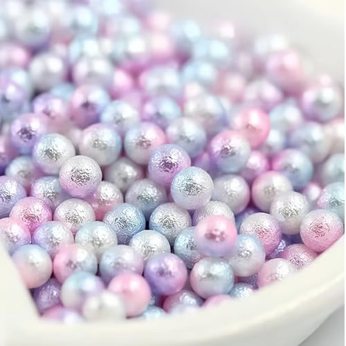 300pcs Pink Pearl ABS Plastic Round Pearl Beads 4MM Loose Beads for Crafting,Vase Fillers