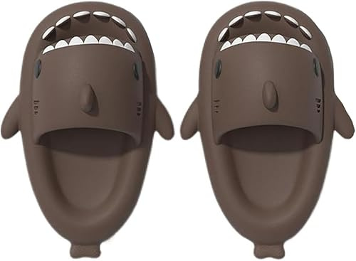 corimori Hai Badeschuhe, Haifisch Badeschlappen rutschfest, schnell trocknend, bequem mit Haifisch-Design (Gr. 34–43)