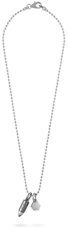 Philipp Plein Herren Kette Halskette Edelstahl Silber Plein Bullet PJGGA04NU