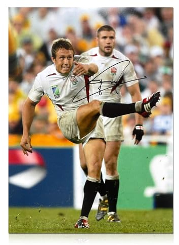 Exclusive Memorabilia Jonny Wilkinson Signed England Rugby Photo: The Kick