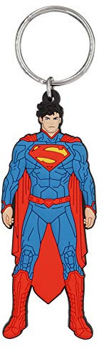 DC Superman Schlüsselanhänger aus PVC, weich, 7,6 cm, mehrfarbig