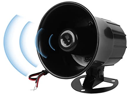 Sonew DC 12V 115dB Verdrahtete Alarm Laute Sirene Horn für Home Security Protection System Indoor/Outdoor feuerfeste, Megaphone mit Sirene, Ring Sirene, Auto Warnalarm Lautsprecher