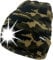 ATNKE LED Beleuchtete Mütze,Wiederaufladbare USB Laufmütze mit Licht Extrem Heller 4 LED Lampe Winter Warme Stirnlampe für Herren und Damen Geschenke/Camouflage Green