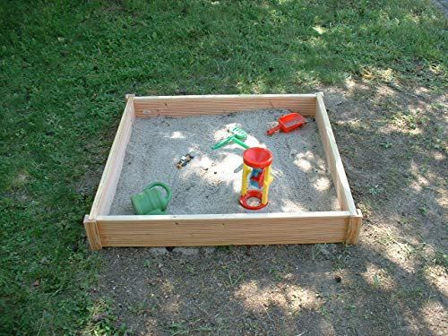 Sandkasten Verschiedene Größen -Schöner Stabiler Sandkasten aus massivem Holz (150 x 150)