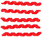 POFET 5pcs Bike Brake Shift Housing Covers Frame Protector Rubber Bicycle Cable Sleeve - Red