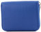 modamoda de P04 Portefeuille pour femme, en cuir véritable, court, style italien, bleu, Small