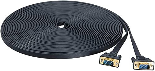 DTech Câble VGA ultra fin 15 m 15 broches mâle vers VGA Full HD 1080p