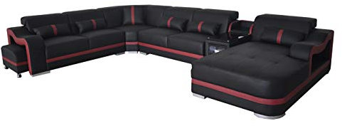 JVmoebel Leder Couch Polster Garnitur Sitz Design Modern Eck Sofa Wohnlandschaft U Form