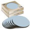 8 x Eco Boxed Cork Coasters - Light Blue Duck Egg Colour Block Drink Cup Mug Glass Table Mat #45543