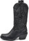 IF Fashion Cowboy Western Scarpe da Donna Stivali Stivaletti Punta Quadrata Camperos Texani Etnici 886 Nero N.37