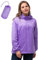 33,000ft Damen Wasserdichte Faltbar Regenjacke mit Kapuze, Leicht Atmungsaktive Windbreaker Jacke, Fahrradjacke für Frauen Fahrrad Sport Outdoorjacke