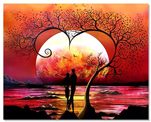 Bougimal 5D Diamond Painting Mond, komplettes 5D-Diamantgemälde für Erwachsene, Heimdekoration, 40 x 50 cm