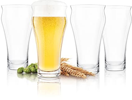 Final Touch Brewhouse Flared Rim Beer Glasses, Set of 4, 20 oz (591 ml) (GG502904)