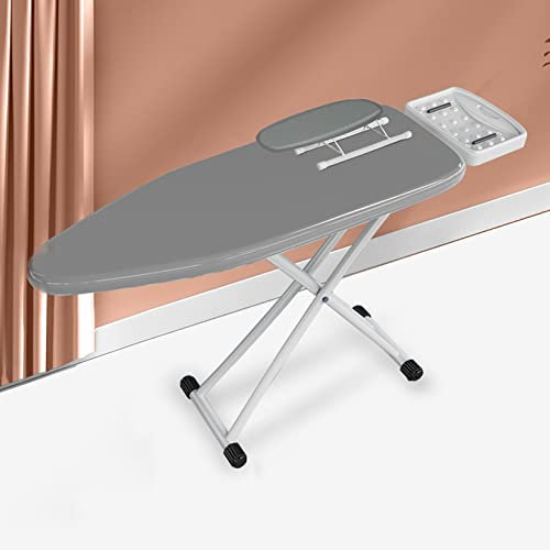 KUKIXO Pieghevole Tavolo da Stiro,Regolabile in Altezza,ASSE da Stiro Traspirante Mobile,con Braccetto Stiramaniche, Piano Stiro con Portacaldaia,per Piccoli spazi, lavanderie o dormitori (Color : B)