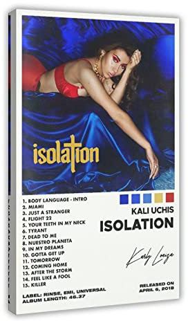 ARZARF Kali Uchis Poster Isolation Album Cover Poster Leinwand Poster Schlafzimmer Dekor Sport Landschaft Büro Zimmer Dekor Geschenkrahmen Stil 08x12inch (20x30cm)