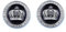 Große Krone Emblem Auto Abzeichen Aufkleber Strass Auto Aufkleber Automotive Außen Zubehör für SUV LKW Motorrad (Silber Schwarz)