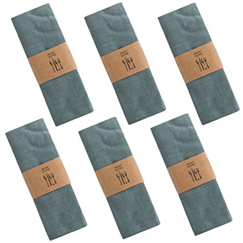 ZOYIEP Stoffservietten Leinenservietten Set, Servietten Stoff, Servietten Leinen Kitchen Stoffservietten Tischdekoration, Stoffservietten Leinen Servietten,30x40cm (Schwarzgrün,4PC)