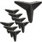 GOYADA Lot de 8 Pieds de Canape Metal Noir 10 cm, Pieds de Canapé Charge Jusqu'à 600 KG, Pied de Meuble Noir avec 40 Vis, Pied de Table Basse Metal pour Canapé, Meuble TV, Placard, Sofa