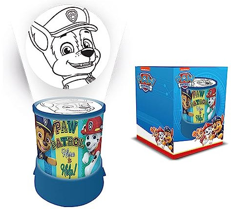 HOVUK Paw Patrol Veilleuse projecteur LED à piles pour enfants de 3 ans et plus 12 cm