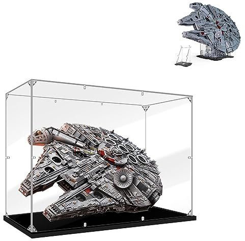 Acryl-Vitrine Box kompatibel Lego 75192 Millennium Falcon Modell, Schutz, staubdichte Vitrine Geschenkmodell, transparent, kompatibel mit Lego (nur Vitrine) (3 mm)