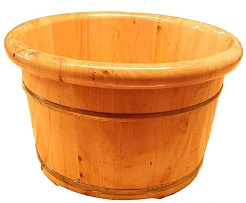 Fußbad, Holzfass, Haushaltsgeschenk, Fußbadewanne, Fußbadewanne aus Holz, Sauna-Eimer, Badewannen-Eimer aus reinem Holz, handgefertigt, Sauna-Zubehör für Fußbadewannen, Fuß-Entspannungsbadewanne Ho