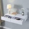 [en.casa] Étagère Murale avec 2 Tiroirs Table de Chevet Nuit Flottante Table d'Appoint Suspendue avec Espace de Rangement MDF PVC 80 x 35 x 12 cm Blanc