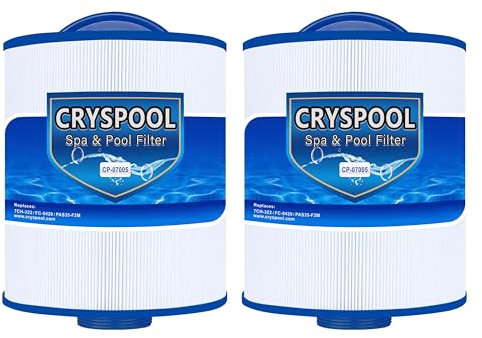 Cryspool Filtro spa compatibile con 7CH-322, PAS35-F2M, FC-0420, 100520, 3301-2109, filtro per vasca idromassaggio Artesian Spas, 2 pezzi