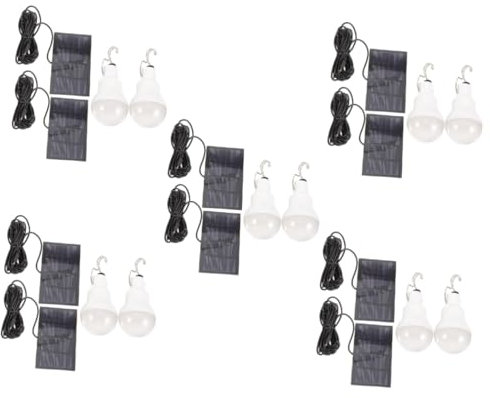 UKCOCO 10 Stk Solarschuppenlicht Campingbeleuchtung hühnerstall licht Solarlicht-Kit Sonnenlicht Solarleuchten Solarlampen im Freien Sport erhellen Innenbeleuchtung Die Glühbirne Abs