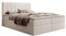 MyBed Allen Boxspringbett Modernes Polsterbett mit Kopfteil und Bettkasten 140x200 Bonnell-Matratze H2 und Topper Beige Abriamo 04 Schlafzimmer Hotelzimmer