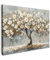 MuchoWow© Leinwand Bilder 40x30 cm Wanddeko Wohnzimmer Aesthetic Room Decor Deko Zimmer Wandbilder Modern Bild auf Leinwand Baum - Blumen - Weiß - Natur - Kunst