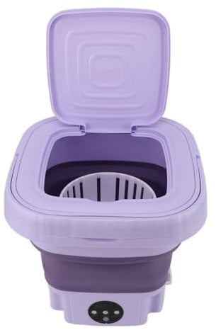 Lavadora Portátil, Mini Lavadora Plegable de 11L ABS y PP 3 Modos de Sincronización 110 a 240V para Viajes (Enchufe de la UE)