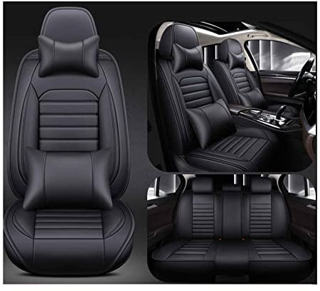 Sitzbezüge Auto Leder Autositzbezüge Universal Set Für VW Golf 6 GTI Golf 7 Golf 7 GTI Golf TDI Golf Sportwagen Kissen 5-Sitz Vorne Hinten Sitz Protektoren Rutschfest Wasserdicht Langlebig ( Color : C