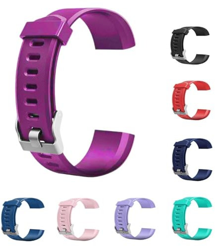 Generisch Smartwatch Ersatzarmbänder für ID115Plus HR Smart Watch, Verstellbare Bänder mit buntes, Ersatzbänder (Dunkelpurpur)