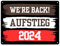 St. Pauli Aufstieg 2024 Metallschild XXL in 28x38 cm mit Spruch We're back Hamburg Reeperbahn Landungsbrücken Hafen Wappen
