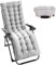 UMAIL Sun Lounger Cushions 10cm/12cm Thick Garden Chair Cushion Sunbed Cushion Soft Recliner Cushion with Non-Slip Top Cover for Garden Indoor Outdoor (Grey, 160 * 50 * 10cm)