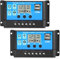 30a 12v/24v Solar Laderegler, 2 Pcs Solar Ladegerät Controller, Solarpanel Batterie Intelligente Solarregler, Solar Laderegler, Solarladeregler 12v, 12v Solarpanel, Intelligentes Solarpanel Dual Usb