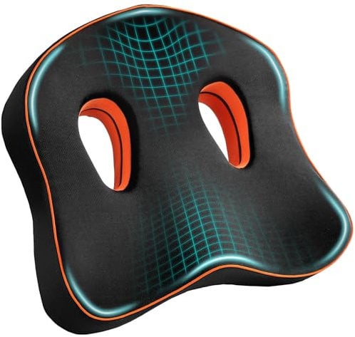 POOTACK Cojin Coxis,Cojines para Sillas de Espuma Memoria, Portátil Cojin Silla Oficina Asiento de Coche, Sillas Gaming, Rueda, Alivio de la Presión