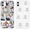 Yoedge Personalised Phone Case for iPhone 12 Mini 5.4 inch, Custom Photo Design Flexible Soft Silicone Customized Rubber Shockproof Cover, Personalize with 7 Image Collage for Girls Women, Transparent