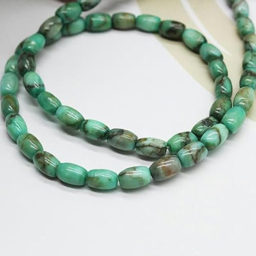 4 * 6MM 20 pezzi Perline turchesi Perline per realizzare braccialetti Perline con gemme/Ciondoli/Ciondoli per creare gioielli-pino verde-4 * 6MM 20 pezzi