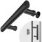 SEGNAYEN Shower Door Handle, 145mm Hole to Hole Metal Replacement Shower Door Handles with Shower Knobs for Shower Enclosures Room Sliding Push Pull Glass Door Parts, Black