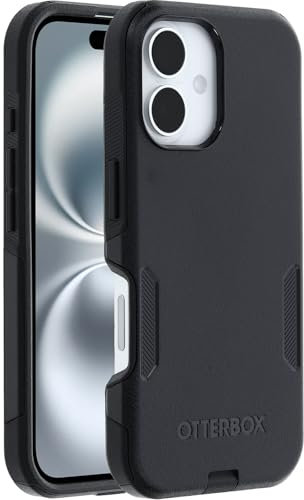 OtterBox Commuter Series MagSafe Case for iPhone 16, Shockproof, Drop proof, Rugged, Protective Case, 3x Tested to Military Standard, Black