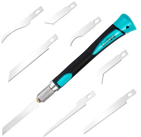 LitKiwi Model Craft Hand Saw Kit(with 14PCS Saw Blades),Modeling Knife Hacksaw Tool,DIY Mini Razor Saw Kit for Handcrafted, DIY Models and Other Fine Cutting