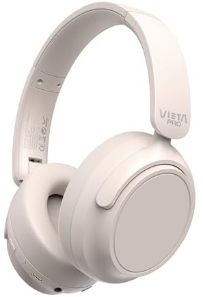 Vieta Pro Auricular Diadema Silence 3, Bluetooth 5.4, cancelación Activa de Ruido, Entrada Aux-in, micrófono Incluido, función Dual Pairing, Diadema Ajustable. Batería de hasta 50 Horas.
