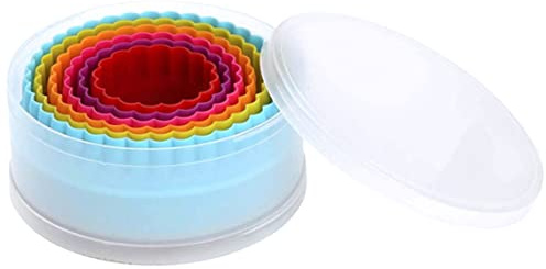 Moule à biscuits rond ondulé, biscuits ronds en plastique Double face, moules de cuisson de ondulés, Gadgets cuisine 6 pièces