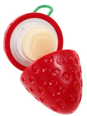 Bálsamo Labial de Fresa Compacto, Crema Hidratante para Labios | Hidratación y Reparación de Labios Secos, Formato Portátil para Viaje y Uso Diario, Color Rojo