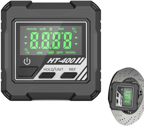 Digitaler Neigungsmesser, LCD-Nivelliergerät, Bereich 4 x 90 Grad, Magnetbasis, Säge auf Tisch, Winkelmesser – für Bau, Haus, Maschinen, Säge, Gehrung
